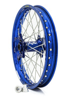Elite MX-EN Wheel Silver Spokes Blue Hub For Fantic XX 125 2021-2024 - 2.15 Inch