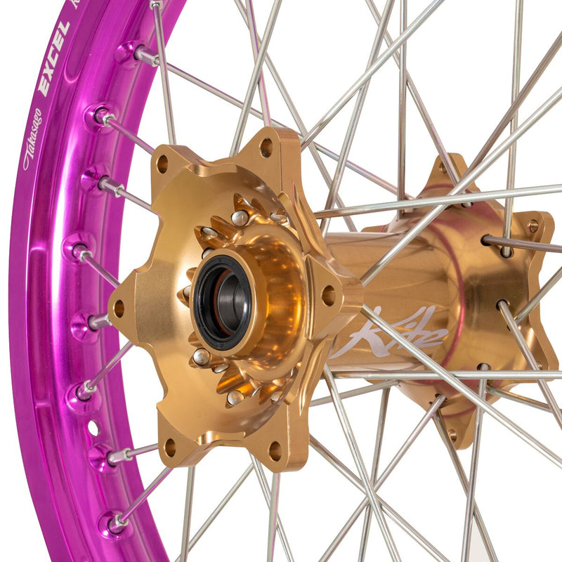 Racing Team Replica Elite Wheels Light Bronze / Purple For Fantic XXF 250 2021-2024 - 2.15