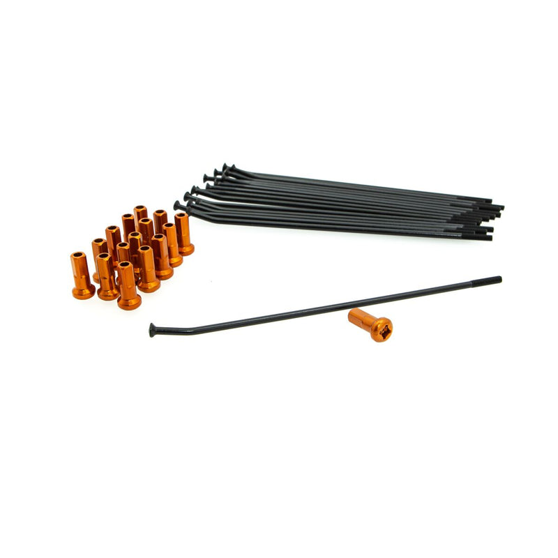 Spoke And Nipple Replacement Kit Black /Orange