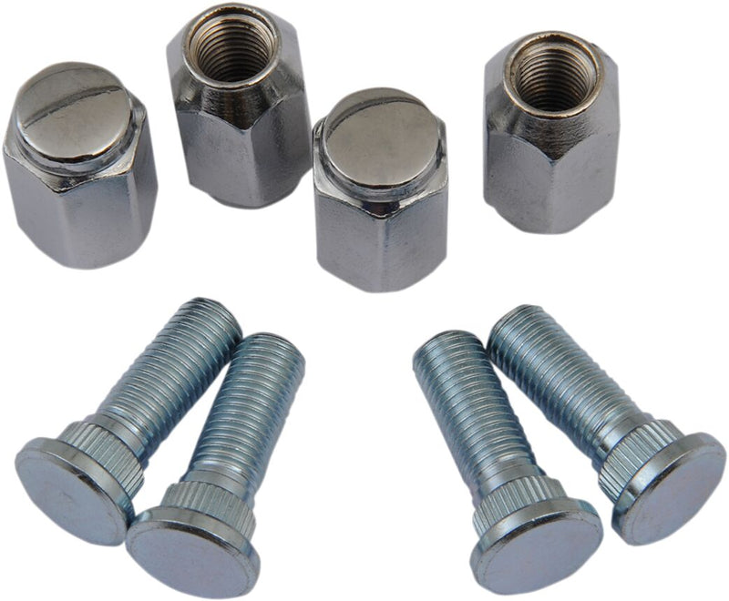Wheel Stud/Nut Kit Raw / Silver For Yamaha YFM 450 4X4 2020