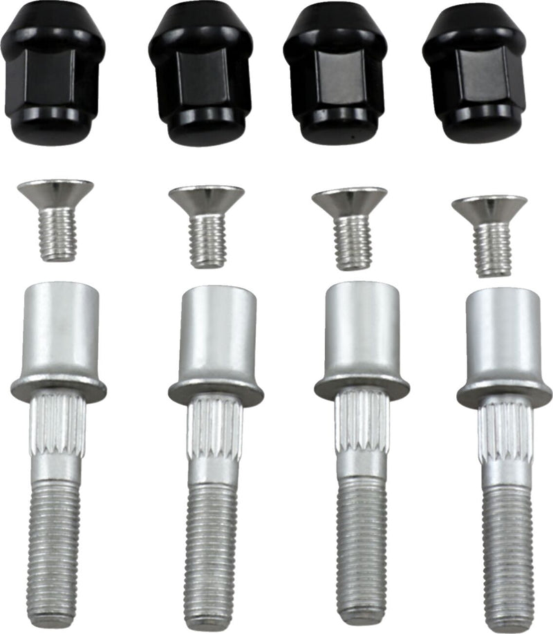 Wheel Stud/Nut Kit Black / Raw / Silver For Can AM (BRP) MAVERICK 1000 R EFI 4X4 2014-2015