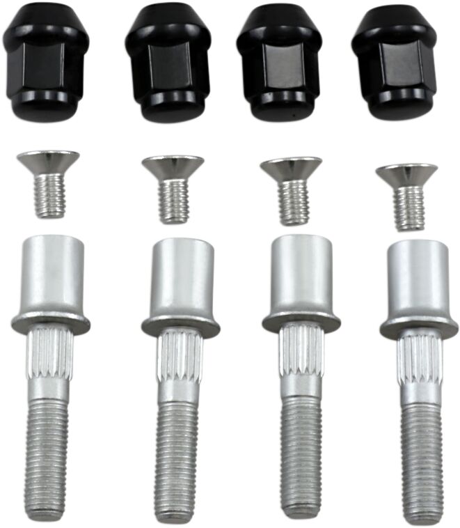 Wheel Stud/Nut Kit Black / Raw / Silver For Can AM (BRP) MAVERICK 1000 R EFI 4X4 2014-2015