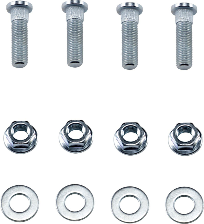 Wheel Stud/Nut Kit Raw / Silver For Polaris HAWKEYE 300 2X4 2006-2011