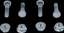 Wheel Stud/Nut Kit Raw / Silver For Kawasaki KVF 300 2X4 2012-2024