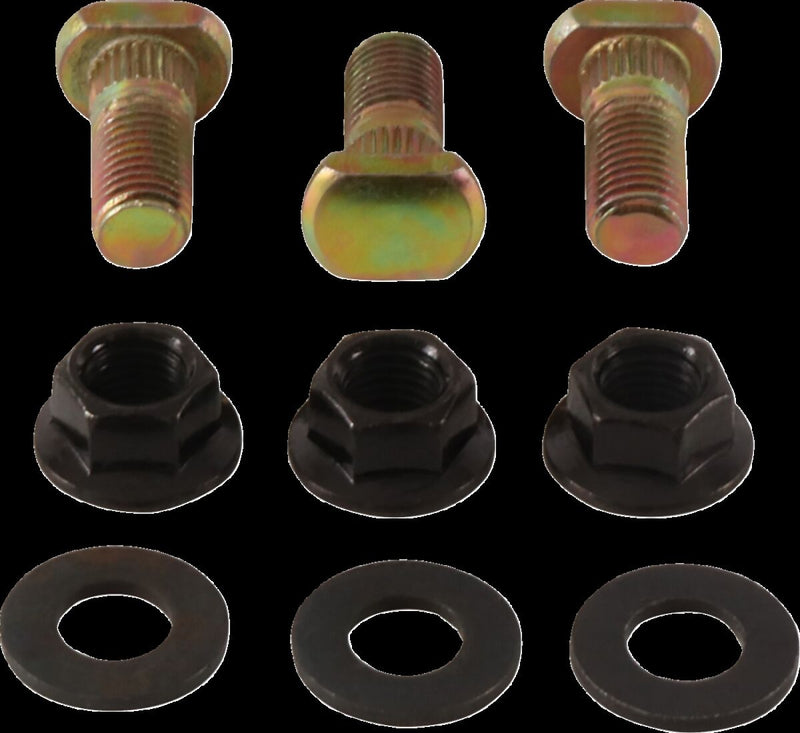 Wheel Stud/Nut Kit Raw / Silver For Suzuki LT 80 1988-2006