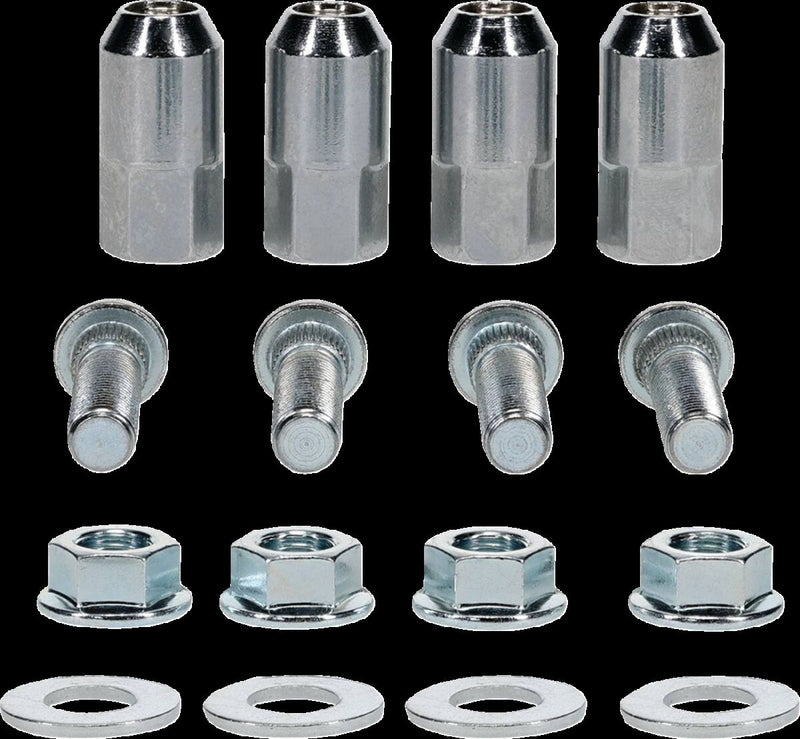 Wheel Stud/Nut Kit Raw / Silver For Polaris RANGER RZR 4 800 4X4 2010-2014