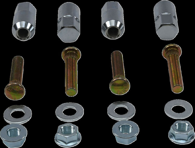 Wheel Stud/Nut Kit Raw / Silver For Polaris RANGER 800 CREW 4X4 2010-2012