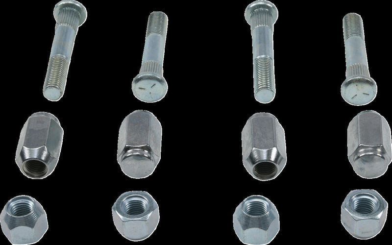 Wheel Stud/Nut Kit Raw / Silver For Polaris SPORTSMAN 550 EFI 4X4 2010-2014