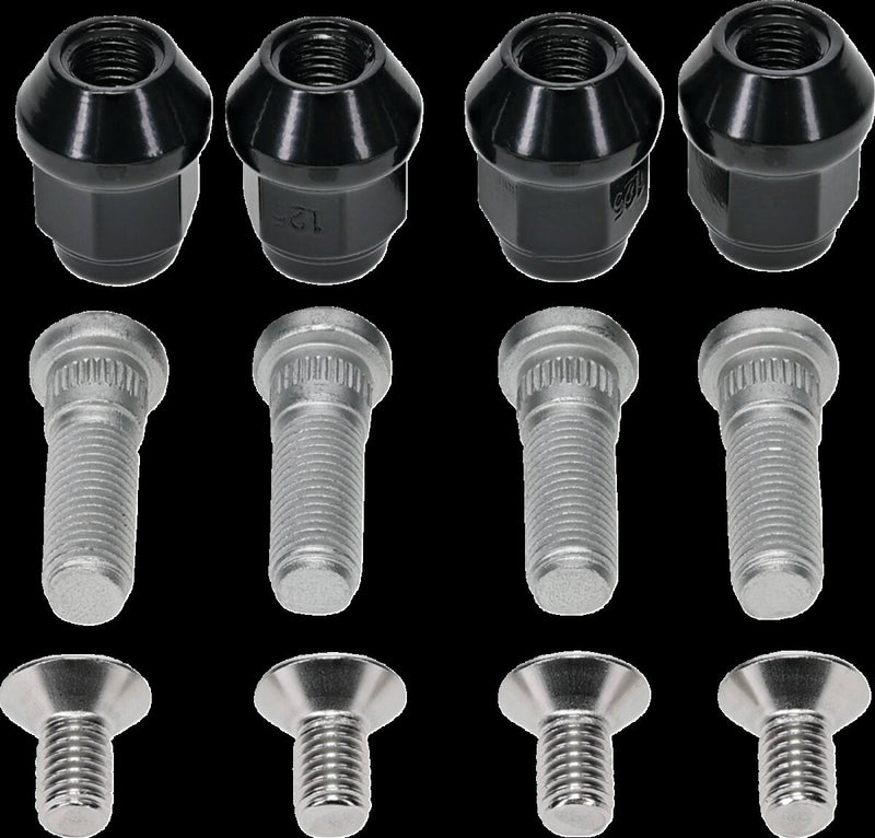 Wheel Stud/Nut Kit Raw / Silver For Can AM (BRP) COMMANDER 1000 R EFI 2021-2024