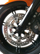 Flush Mount Front Axle Black For Harley Davidson FLD 1690 2013 - 25 MM