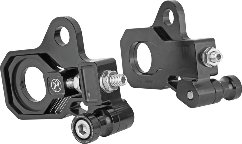 Axle Adjuster Kit Anodized / Black / Zinc Finish For Harley Davidson FLHR 1584 2009-2011