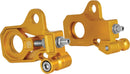 Axle Adjuster Kit Anodized / Gold / Zinc Finish For Harley Davidson FLHR 1584 2009-2011