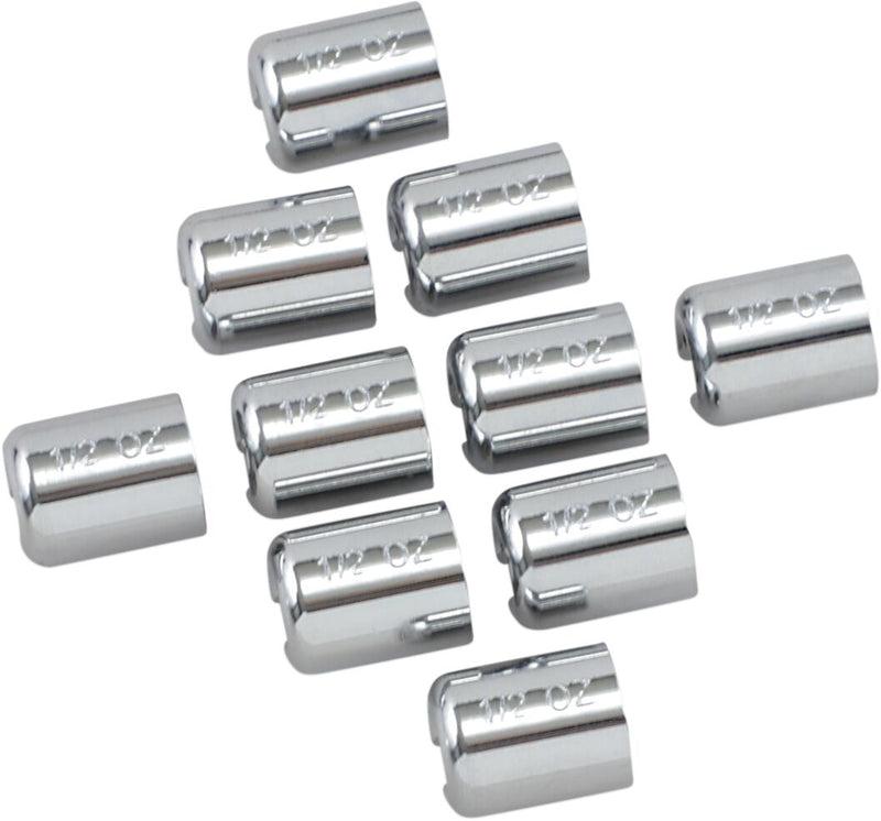 Chrome/Zinc Spoke Wheel Weights Chrome - 14.17 G