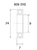 B5 Bearing - 9 X 24 X 7 MM