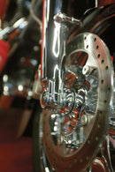 Lower Fork Leg Axle Caps Chrome / Silver For Harley Davidson FLHR 1450 2003-2006