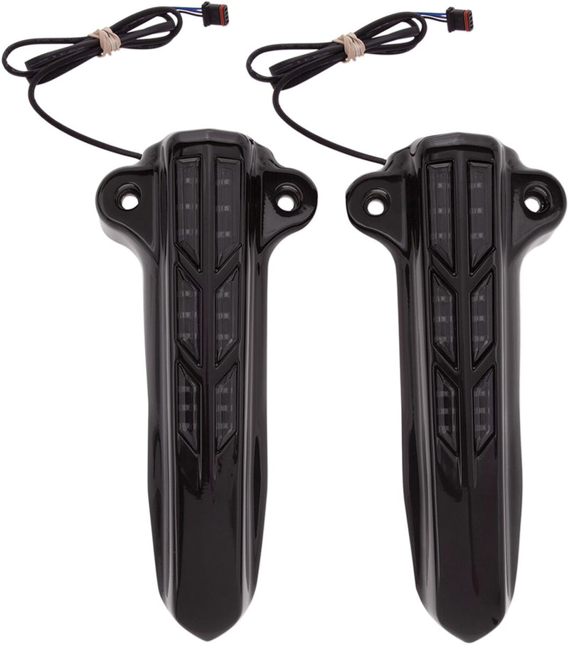 Forkini Lower Fork Leg Covers Black / Gloss For Harley Davidson FLH 1868 ABS 2021