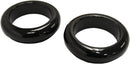 Fork Dust Covers Gloss Black / Powder Coated For Harley Davidson FXDB 1340 - 39.00 MM