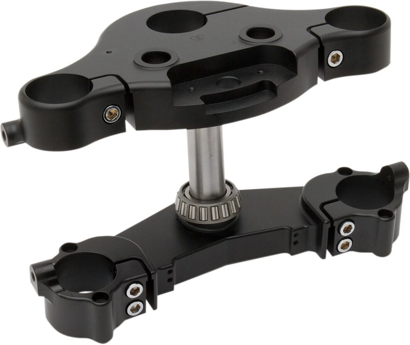 7 & 7 Raked Triple Tree Black For Harley Davidson FLH 1868 ABS