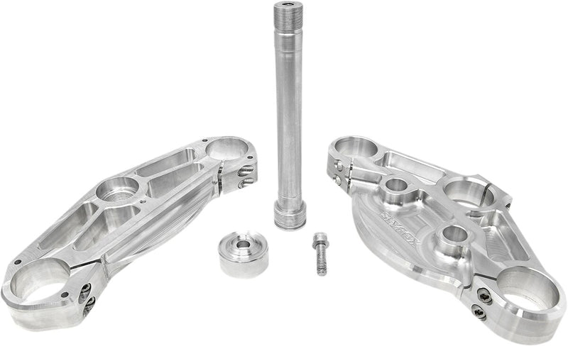 FLH Triple Tree Set Chrome / Raw For Harley Davidson FLHR 1450 1999-2006 - 49.00 MM