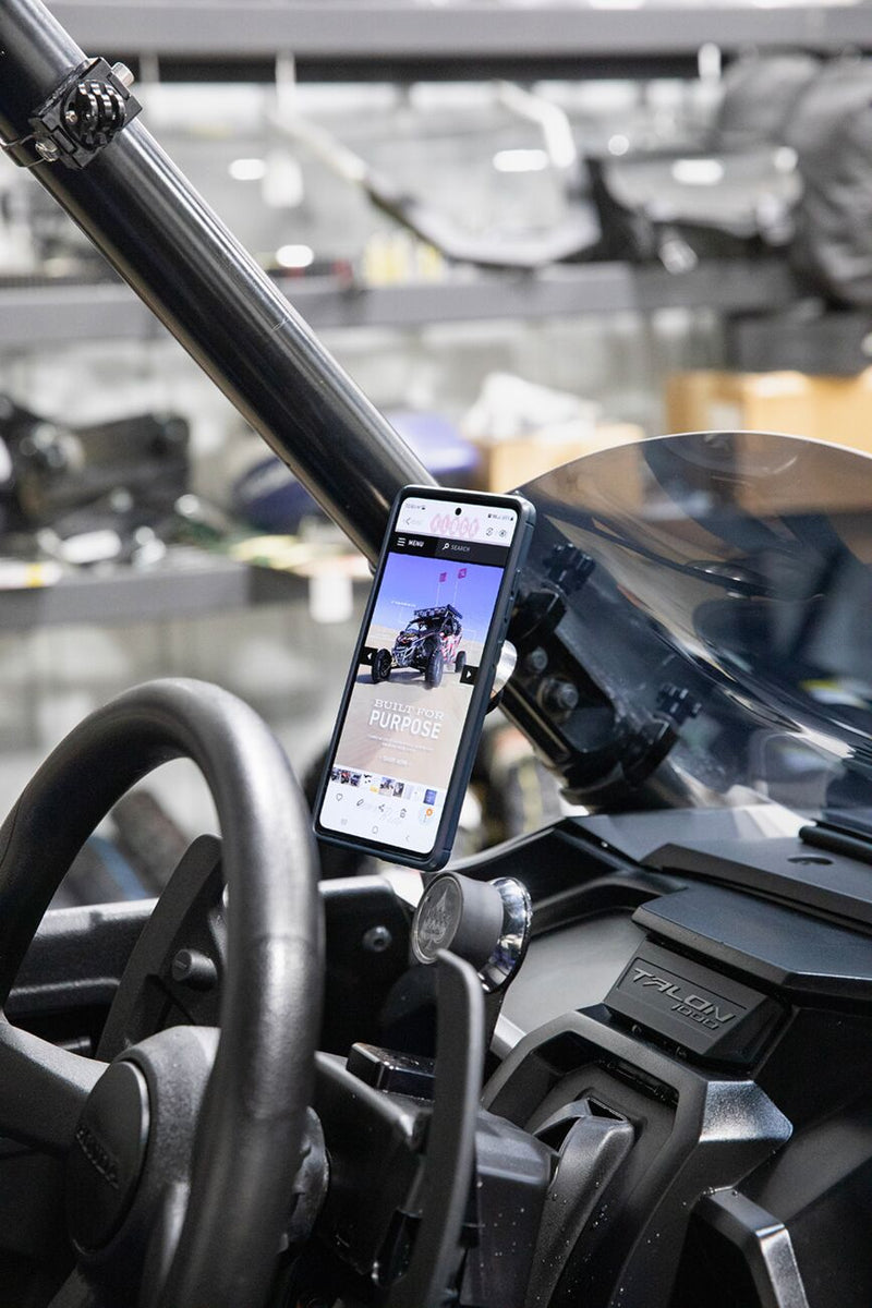 Roll Cage Phone Mount Black / Flat / Silver For Honda SXS 1000 R 2023-2024