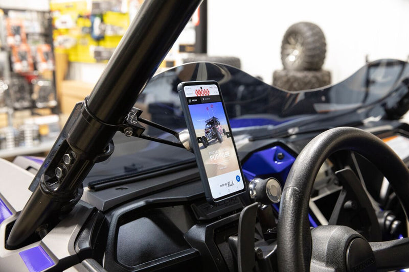 Roll Cage Phone Mount Black / Flat / Silver For Honda SXS 1000 R 2023-2024