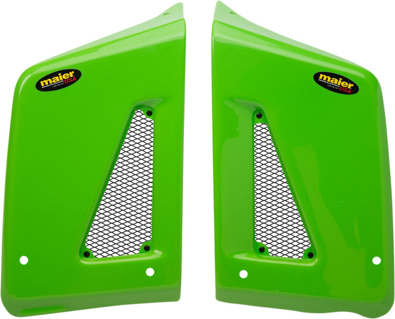 Replacement Radiator Plastic Green For Kawasaki KLR 650 1987-2007