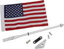 Folding Flag Pole With US Flag Chrome For Honda GL 1800 ABS 2018-2020