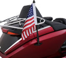 Folding Flag Pole With US Flag Black For Honda GL 1800 ABS 2021-2023