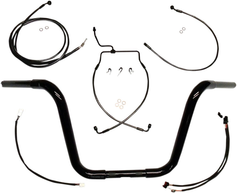 1-1/4" Caliber Handlebar Installation Kit Black / Gloss For Harley Davidson FLH 1868 ABS - 32 MM
