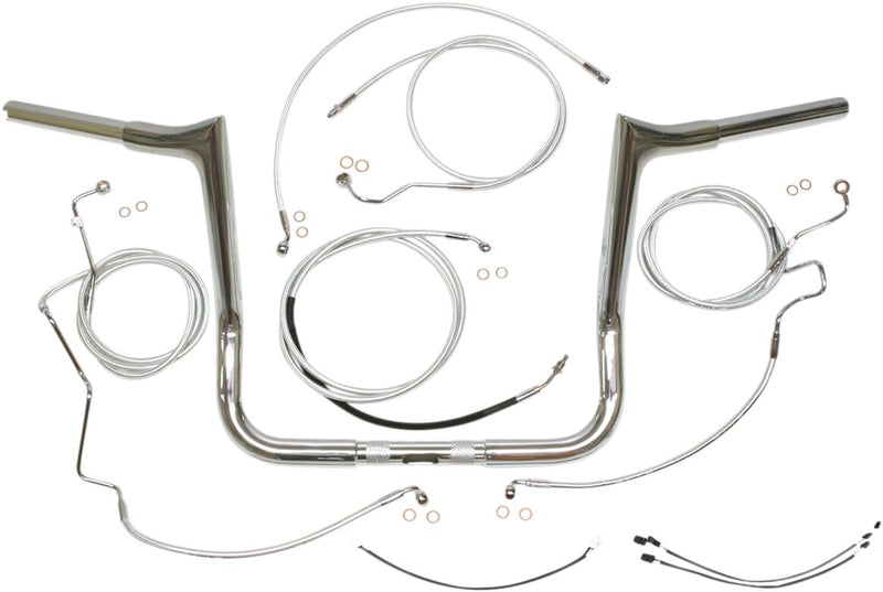 1-1/4" Viking Handlebar Installation Kit Chrome For Harley Davidson FLHTCU 1690 ABS - 25.4 MM