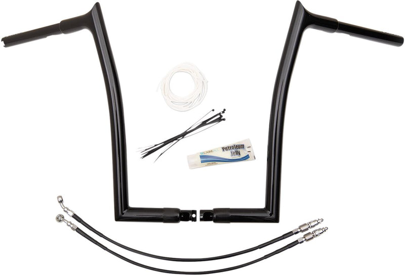 1-1/4" EZ Install Pointed Top Handlebar Kit Black - 89 CM