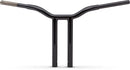 Kage Fighter Welded Straight-Riser Handlebar Black / Gloss - 12 Inch