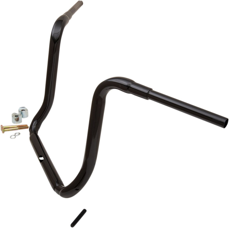 1-1/2" Grande Traditional Ape Hanger 16 Inch Handlebar Black / Gloss For Harley Davidson FLHC - 25.4 MM