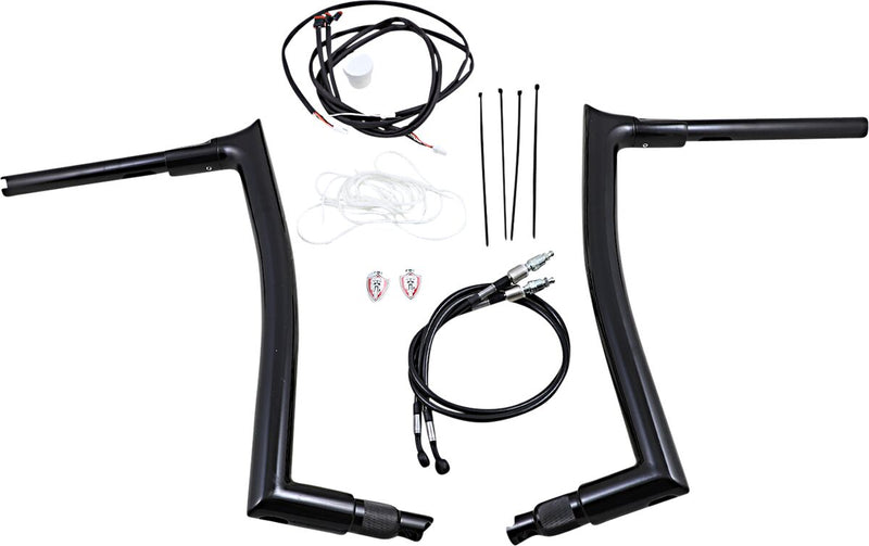 1-1/2" EZ Install Pointed Top Handlebar Kit Black - 32 MM | Vendor No. 809616-B