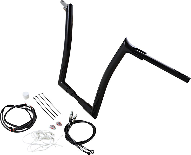 1-1/2" EZ Install Pointed Top Handlebar Kit Black - 32 MM | Vendor No. 809616-B