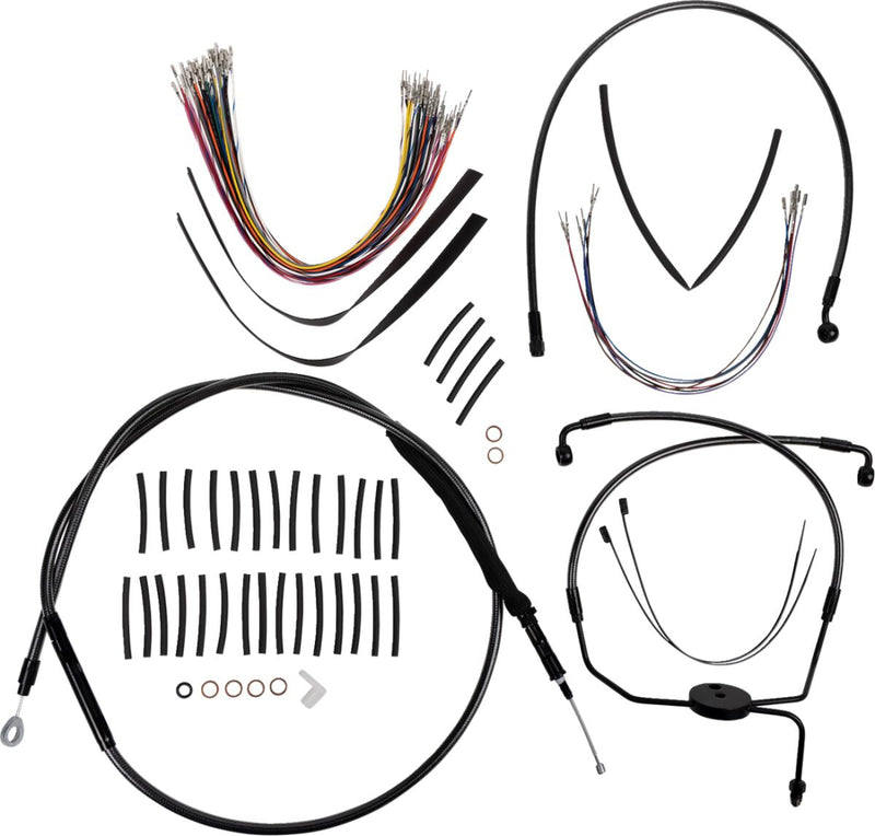 1-1/4" Viking Handlebar Installation Kit Black / Gloss For Harley Davidson FLHT 1584 - 25.4 MM