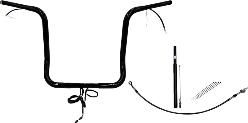 EZ Install Wired 1-1/4" Round Top Handlebar Kit Black - 91.5 CM | Vendor No. 912516-B