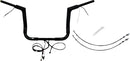 EZ Install Wired 1-1/2" Flat Top Handlebar Kit Black - 38 CM | Vendor No. 601212-B
