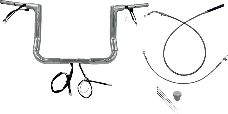 1-1/2" EZ Install Flat Top Handlebar Chrome - 38 MM | Vendor No. 649012