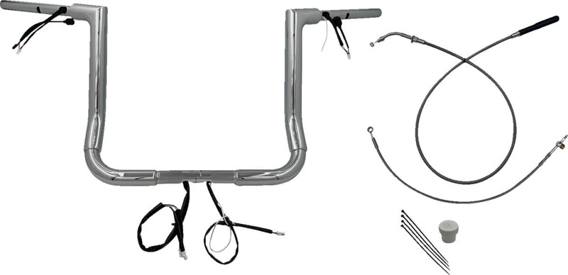 1-1/2" EZ Install Flat Top Handlebar Chrome - 25.4 MM | Vendor No. 649014