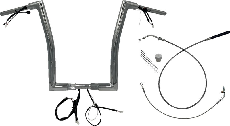 1-1/2" EZ Install Flat Top Handlebar Chrome - 38 MM | Vendor No. 649916