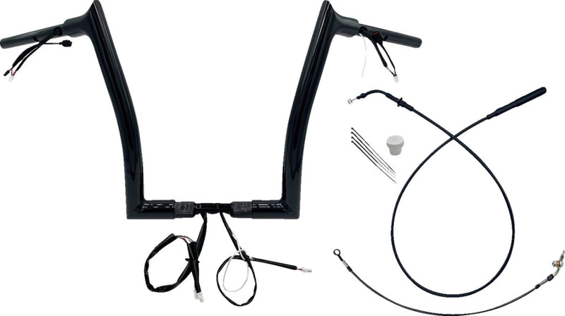 1-1/2" EZ Install Pointed Top Handlebar Black - 32 MM | Vendor No. 849914-B