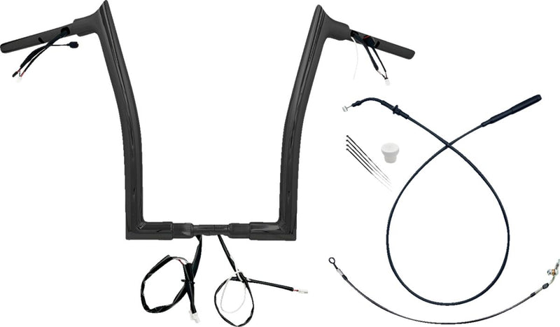 1-1/2" EZ Install Pointed Top Handlebar Black - 89 CM | Vendor No. 849916-B