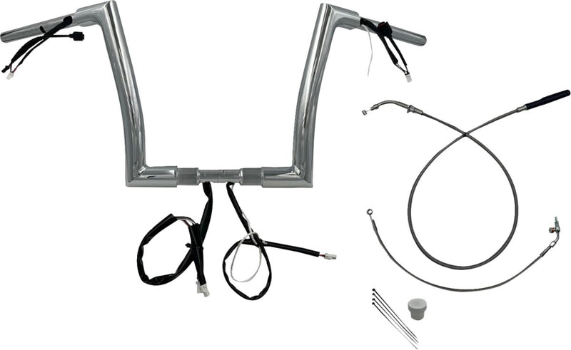 1-1/2" EZ Install Flat Top Handlebar Chrome - 25.4 MM | Vendor No. 649912