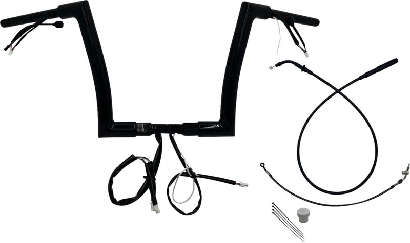 1-1/2" EZ Install Flat Top Handlebar Black - 38 MM | Vendor No. 649912-B