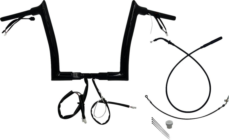 1-1/2" EZ Install Pointed Top Handlebar Black - 89 CM | Vendor No. 849912-B