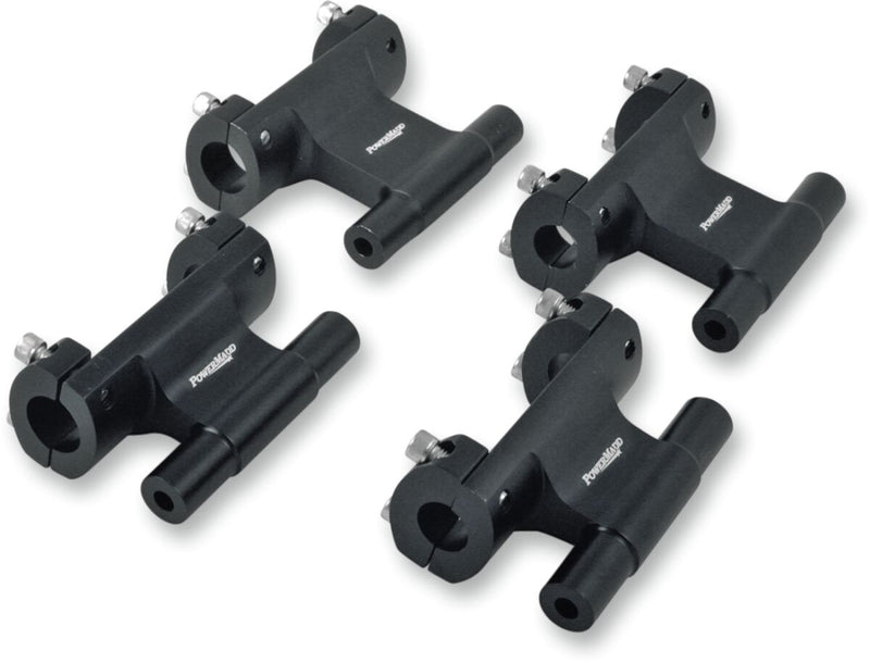 Powerriser 475 Pivoting Handlebar Risers Black/Flat - 22 MM