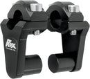 Pivoting Handlebar Risers for 7/8" Bar Clamps Black / Flat For BMW F 650 GS 2000-2007