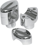 Hefty Smooth Handlebar Risers For 1-1/4" Handlebars Chrome For Honda VTX 1300 R - 32 MM