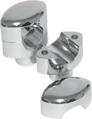 Hefty Smooth Handlebar Risers for 1-1/4" Handlebars Chrome For Suzuki C 50 2005-2025 - 32 MM